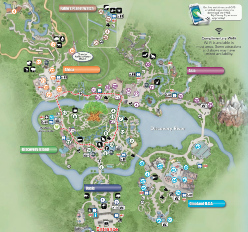 Mapa 2014 de Disney's Animal Kingdom