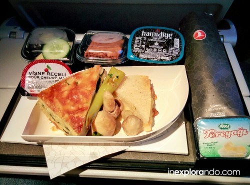 Desayuno a bordo en Turkish Airlines
